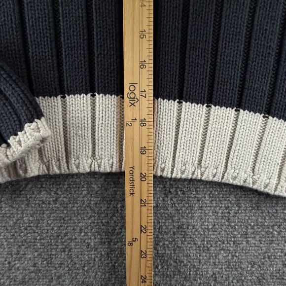 Ralph Lauren Flag Sweater USA Women Red White Blue Large Cotton Knit Ribbed Crew - Picture 5 of 12